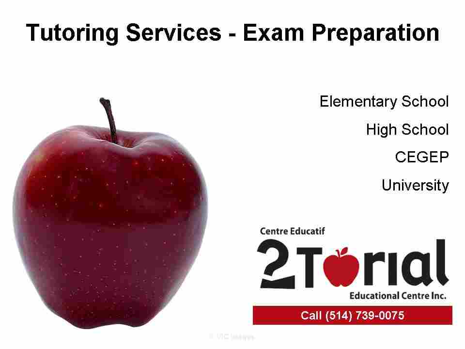 Tutoring Services Montreal   514-739-0075
