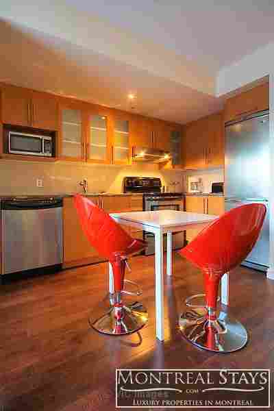 Downtown, architectural high class building, condo furnished