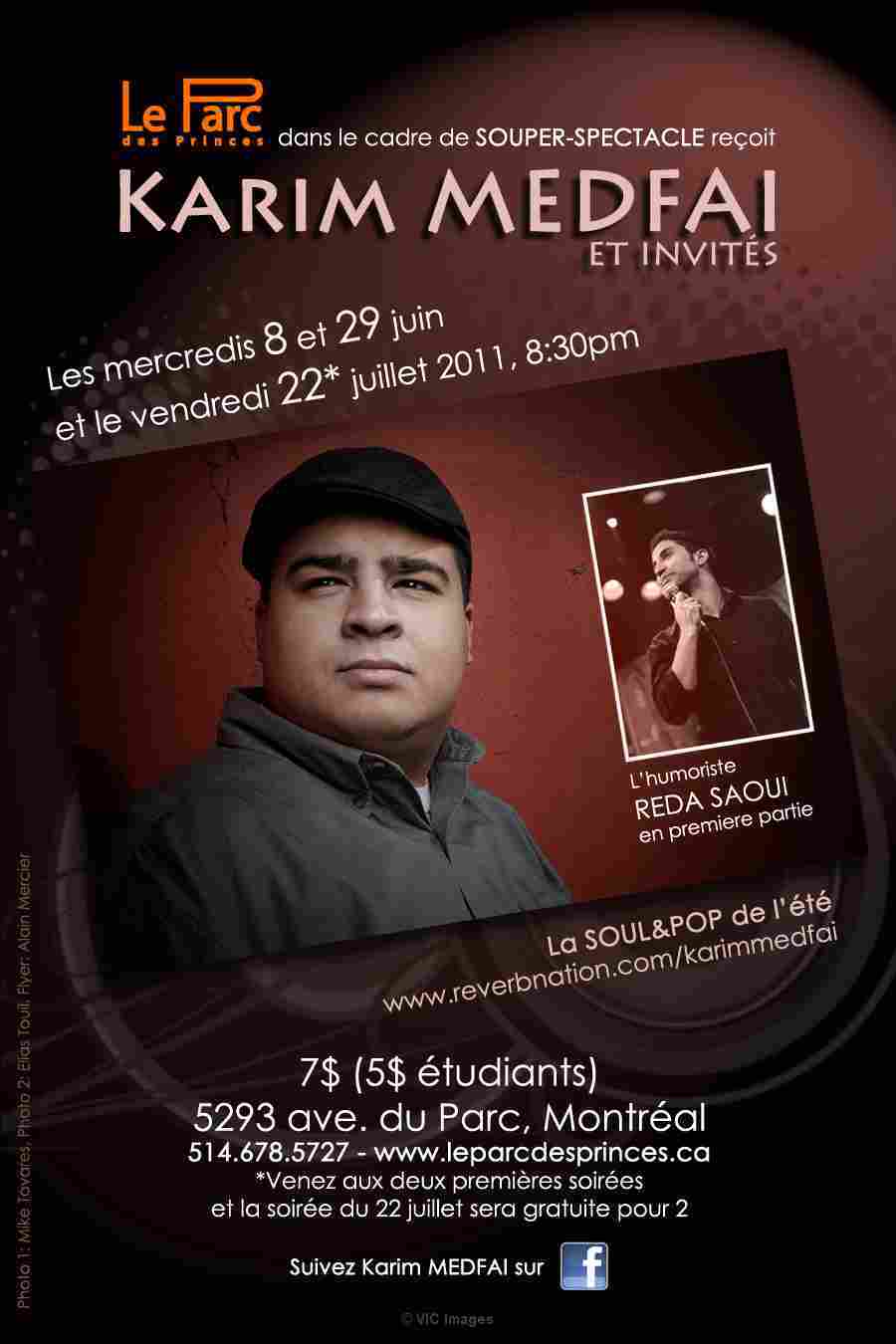 KARIM MEDFAI et invités au Bistro Parc Des Princes 