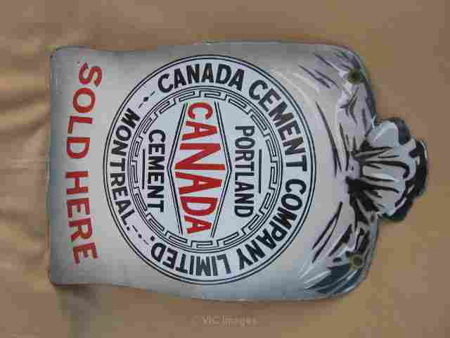 Canada Cement Co. Ltd Porcelain Double Sided Sign