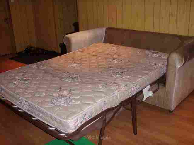 BEIGE FULL SIZE HIDE A BED SOFA- MUST GO EXCELLENT CONDITION