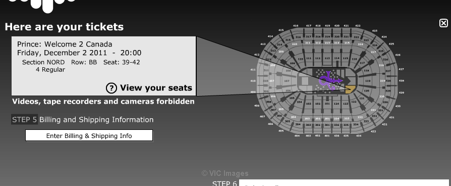 SECOND ROW PRINCE TICKETS ROW BB FLOOR/NEGOTIABLE FACE VALUE4tix