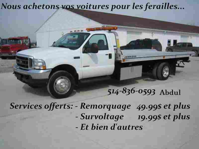 JUNK CAR REMOVAL Montreal laval longueuil et environs FERAILLE  (514 ) 836-0593.