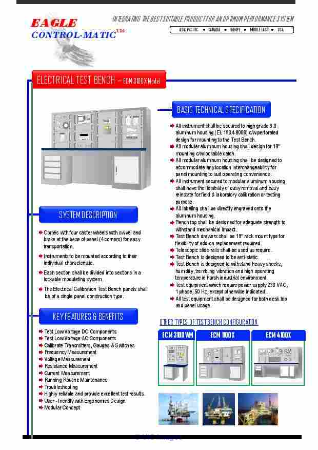 Eagle Control-Matic - ECM 3100X Electrical Test Be