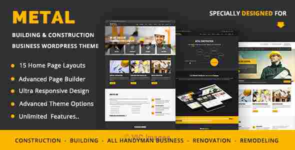 Metal - Building & Construction Business WordPress Themes