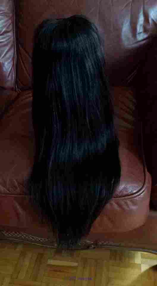 U part Wig- Italian Yaki Straight- 20 inch - Perruque