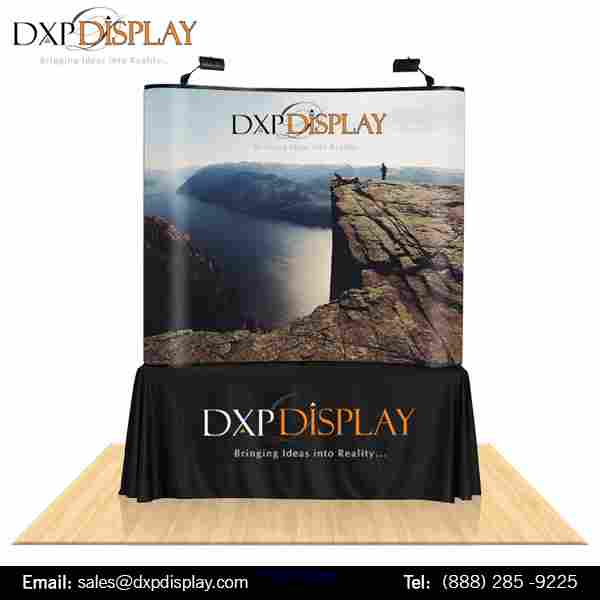 Best quality 8ft Curved  Table top magnetic pop up booth  