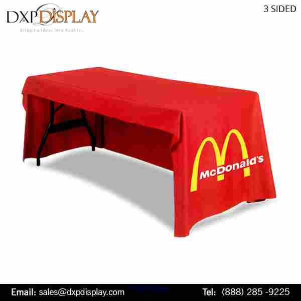 3 Sided Custom Full Color Table Throw 