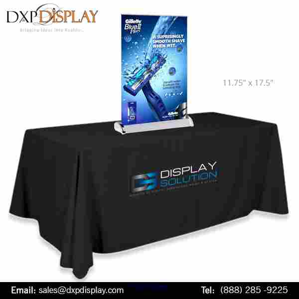   Portable Aluminium Table Top Stand Up Banners 