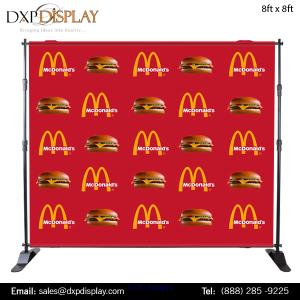 Adjustable Step And Repeat Banner Stand With Custom Graphic Print 