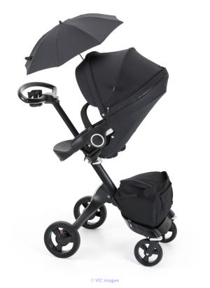 Stokke Xplory V5 Stroller 2017 - 3 IN 1 True Black Edition