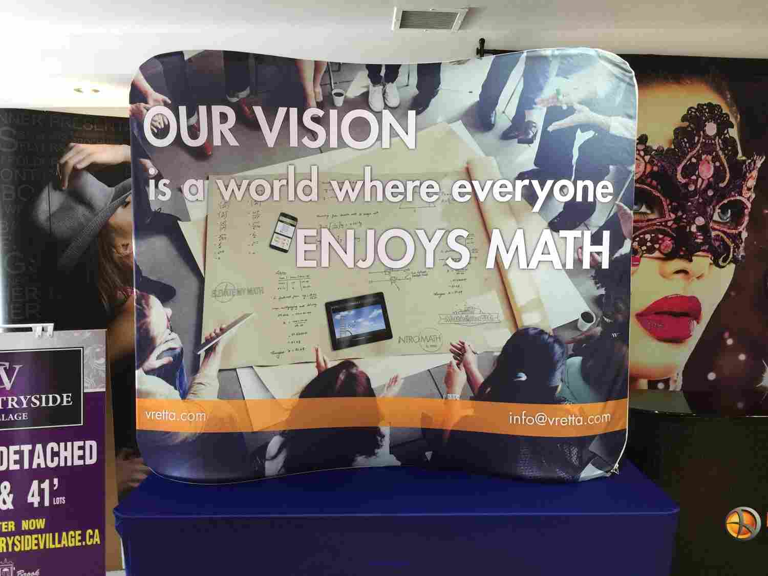 1)	Order 6ft Table Top Portable Booth Display with Graphics