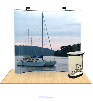 Trade Booth Display with Custom Graphics & Soft Carrying Case!