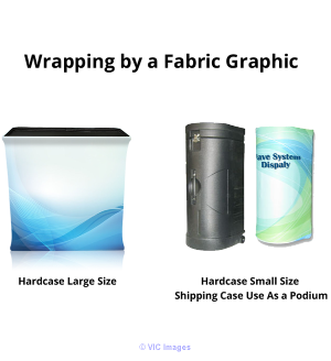 8ft Straight Fabric Pop Up Trade Show Booth with High-Resolution Fabri