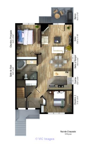 Two bedroom condo style apartment in Chomedey, Laval