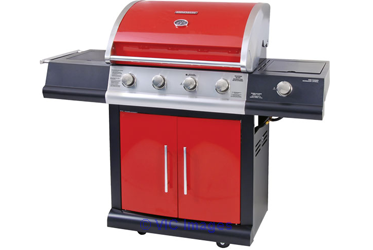Brinkmann 4 Burner Porcelain Grill with Side Burner.