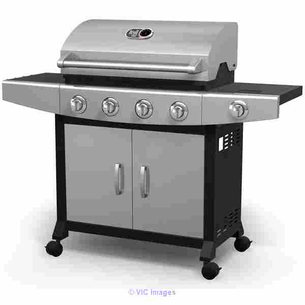 Shop Broil chef 4 Burner LP Barbecue with Side Burner Propane Gas Gril