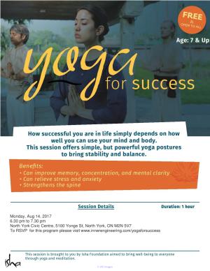 Isha Upa Yoga - YOGA FOR SUCCESS