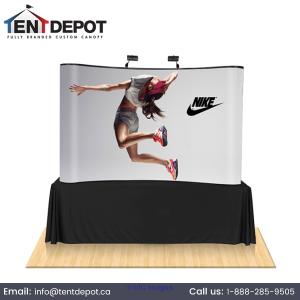 Curved Table Top Tension Fabric Display