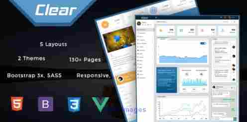 VueJS Laravel Admin Template - Clear