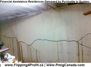 Financial Assistance Residences Damaged by Pyrrhotite in Quebec Canada