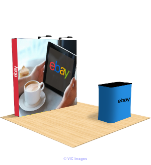 Straight fabric pop up display is stylish and is sure to get noticed