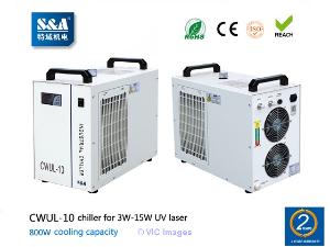 S&A air cooled water chiller CWUL-10 for 3W-15W UV laser