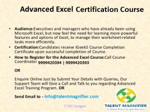 Find the best excel classes training center in Delhi