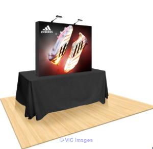 custom trade show booth table top display |Straight Table Top Fabric 