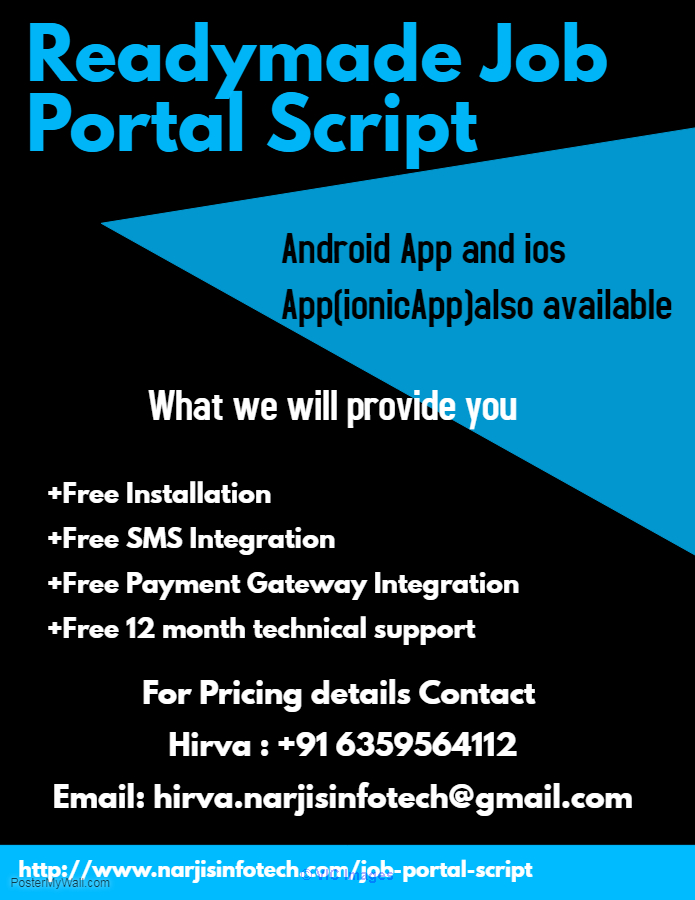 PHP job Portal script by Narjis Infotech