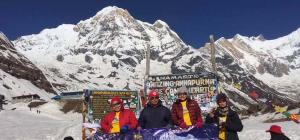 Annapurna base camp trek in Nepal Himalayas 