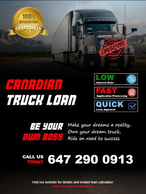 Truck Trailer and Heavy Equipment Loans anywhere in Canada