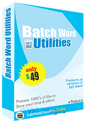 Batch Word Utilities software to remove images from word document
