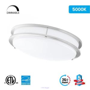 LED Double Ring 15in. Flush Mount - 19 Watt - Dimmable - 5000K - 1500