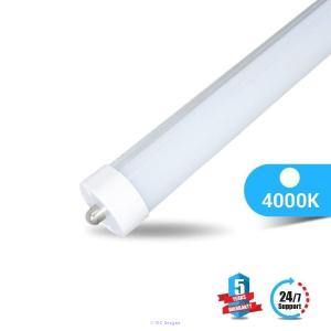 T8 8ft LED Tube 40W 4000 Lumens Single Pin 4000K Frosted