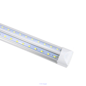 T8 4ft LED Tube 22W V Shape Integrated 2 Row 6500k Clear
