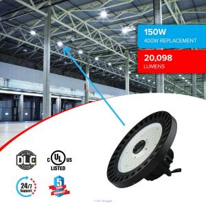 High Bay LED Light 150W UFO 5700K / Warehouse Lighting 20,098 Lumens