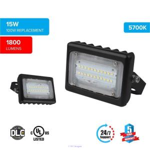 LED Flood Light 15 Watt 5700K Black Finish - LEDMyplace