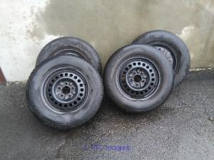 4 winter tires with 4 rims for sale for $ 225