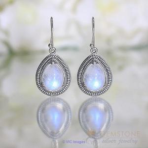 Moonstone Earring-Almond Bliss - GSJ