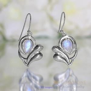 Moonstone Earring-Violet Spirit - GSJ