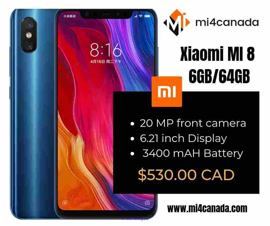 Xiaomi Mi 8 Canada 