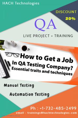 QA Manual Testing + Automation Testing + LIVE project Training in USA