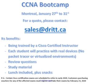Cisco CCNA Bootcamp - January 27th to January 30th