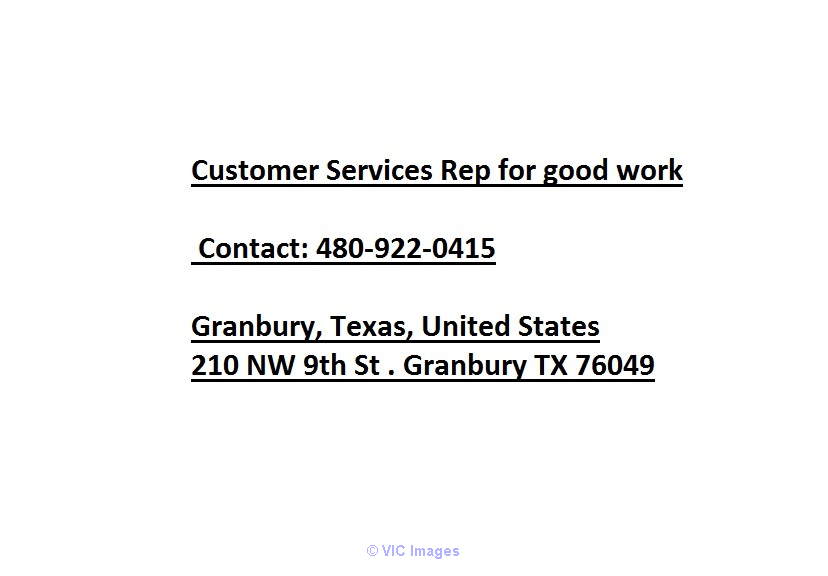 Customer Services Rep for good work
