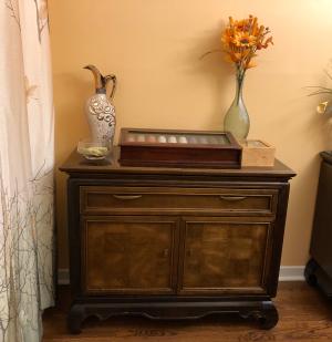 China cabinet opens into bar