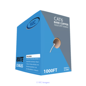 Cat6 Plenum Pure Copper Blue CMP UTP 1000ft Network Cable