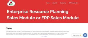 Online Enterprise Resource Planning Sales Management Module