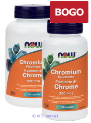 CHROMIUM PICOLINATE 200 MCG - 250 CAPS + 100 CAPS FREE