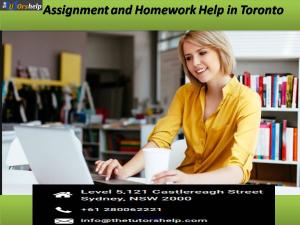 Assignment and Homework Help in Toronto